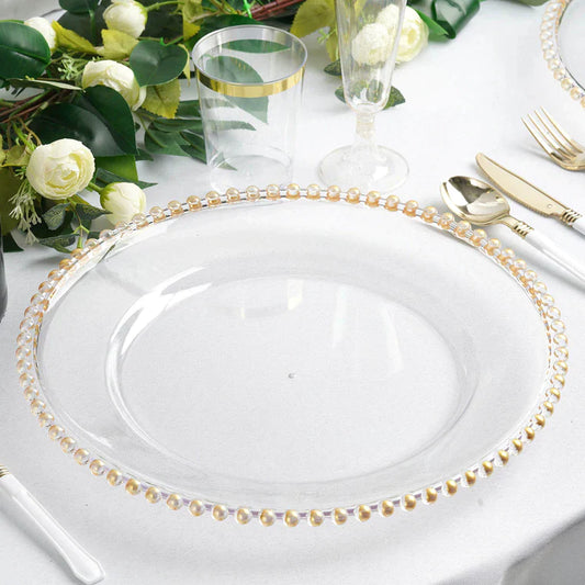 Bead Rim Acrylic Charger