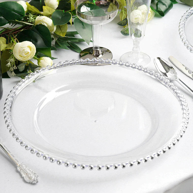 Bead Rim Acrylic Charger