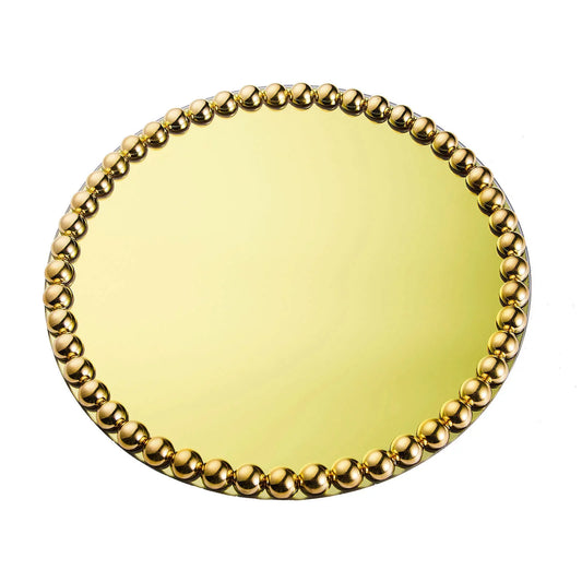 Mirrored Glass Beaded Charger