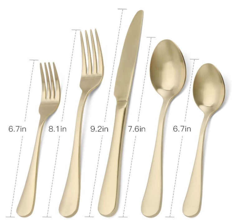 Matte Champagne Flatware