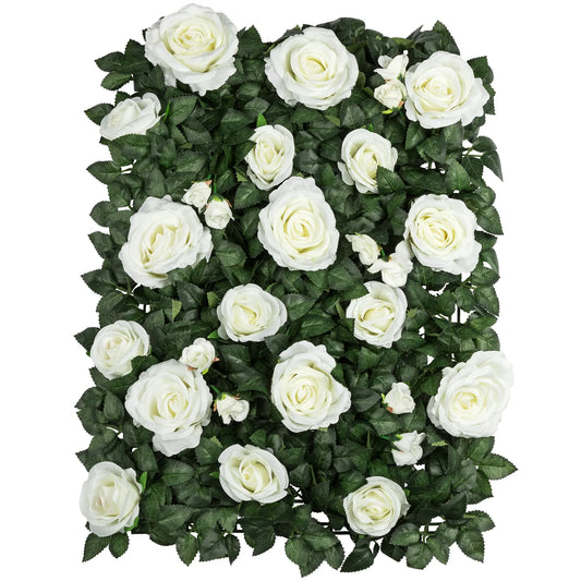 White Rose Hedge Wall