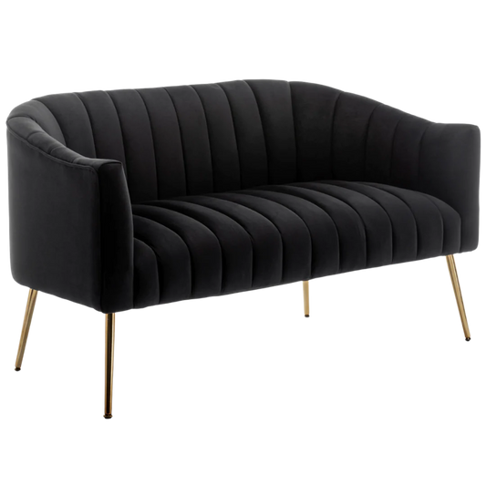 Black Velvet Loveseat