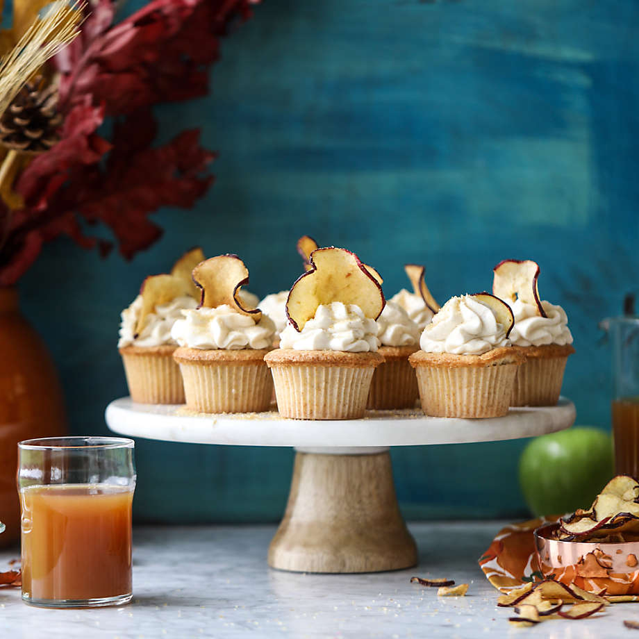 Wood Marble Cake Stand