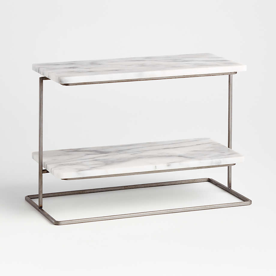 Marble Two Tier Serving Stand