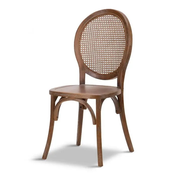 Round Rattan Back Chair